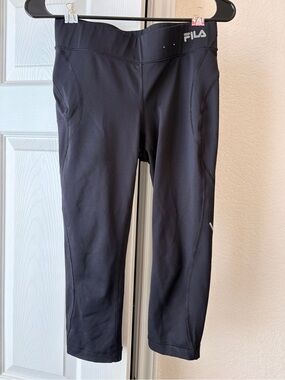 Fila Black Performance Capri Leggings